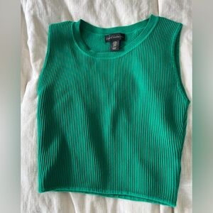 House of Harlow Green Ribbed Women's Top